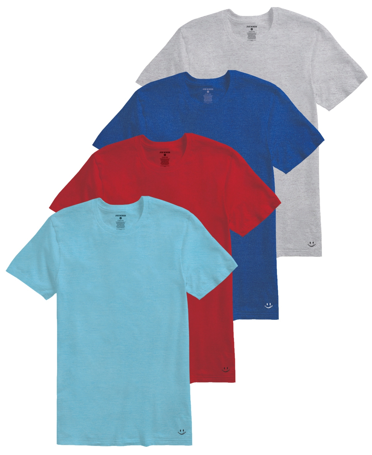 Men's Crew Neck T-shirt, Pack of 4 - Blue