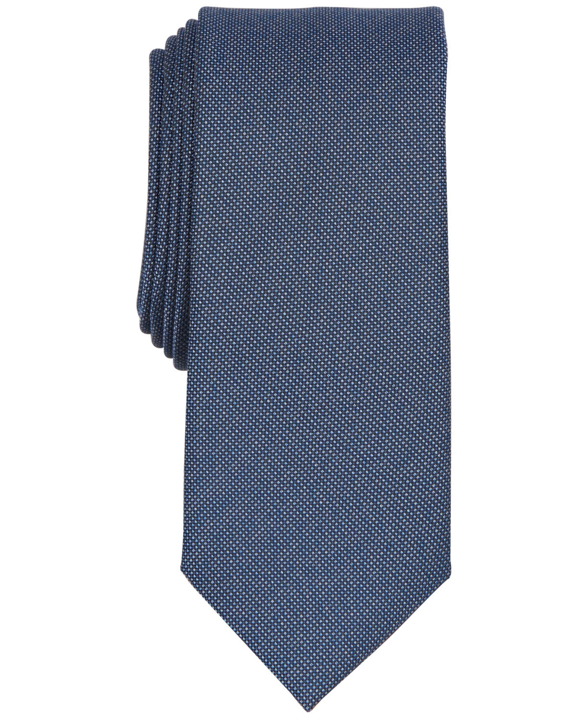Bar Iii Men's Cobbled Solid Tie, Created For Macy's In Denim