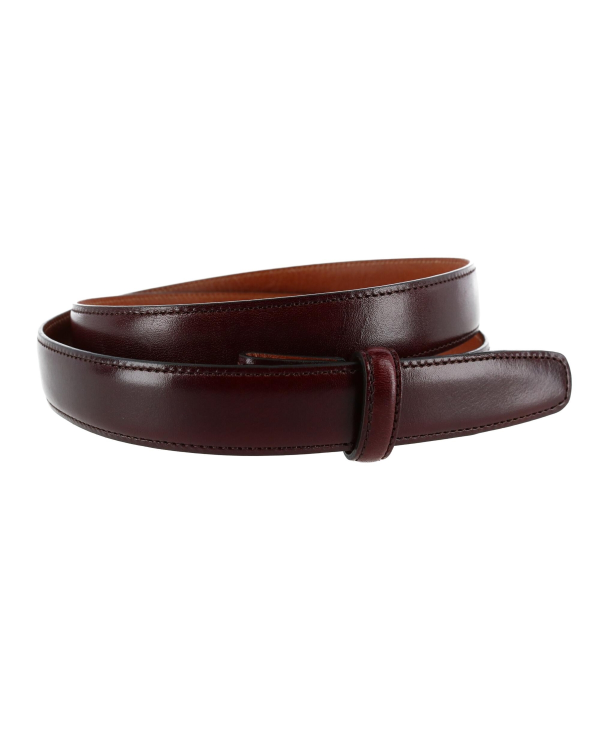 Men's Cortina Leather 25mm Compression Belt Strap - Mahogany