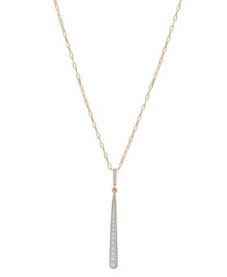 Wrapped - Diamond Graduated 18" Pendant Necklace (1/3 ct. t.w.) in 10k Gold