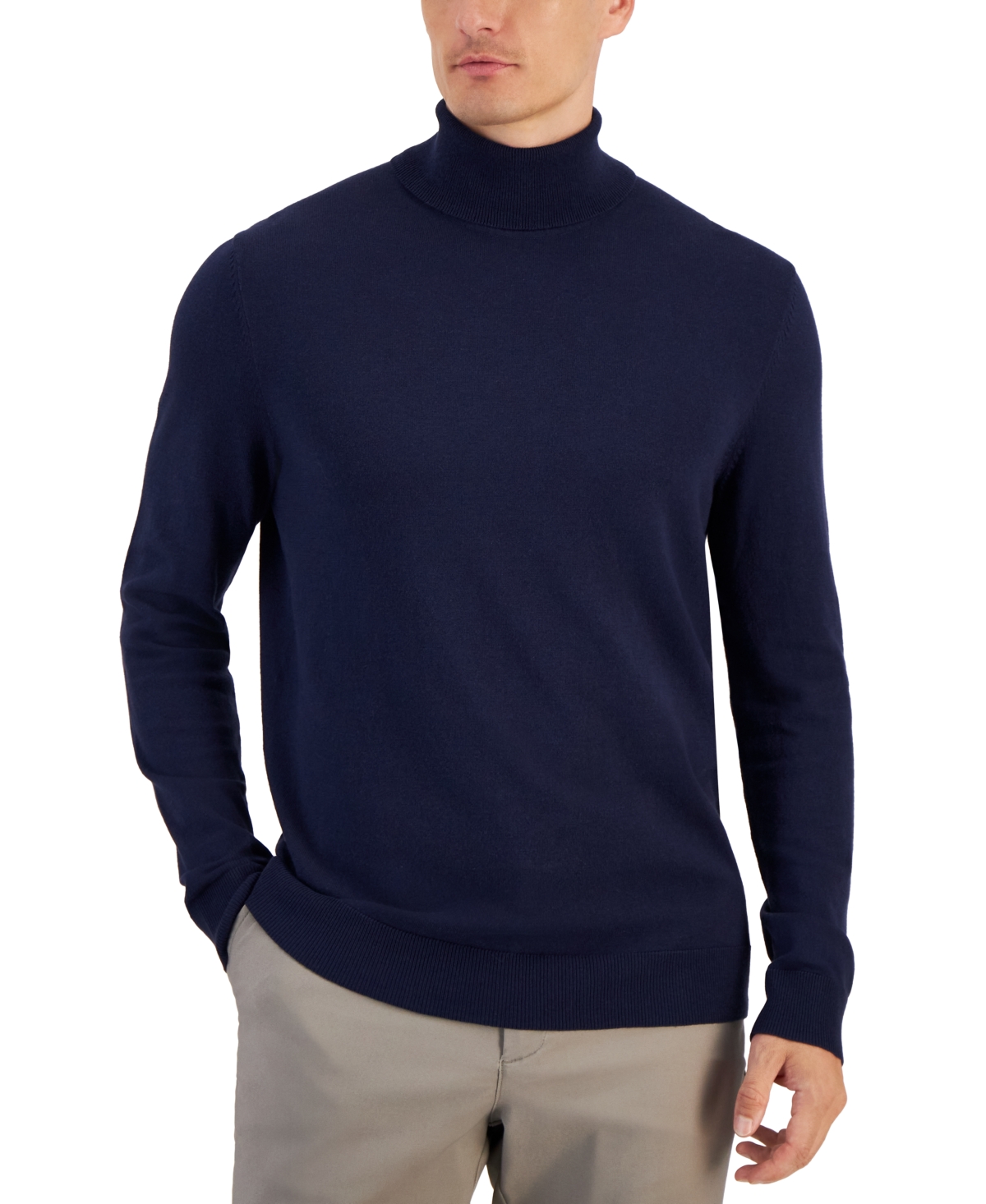 Alfani Men s Turtleneck Sweater Created for Macy s Deep Black Smart Closet