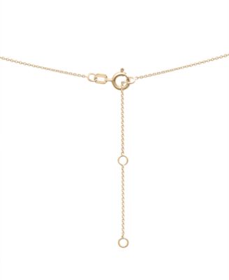 Diamond Curved Bar Statement Necklace (1/4 ct. t.w.) in 14k Gold, 15" + 2" extender, Created for Macy's