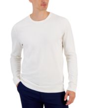 Crew Neck Monogram Sweater with Contrast Tipping in Vince Products