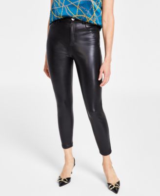 Women's Faux-Leather Skinny Pants, Created for Macy's