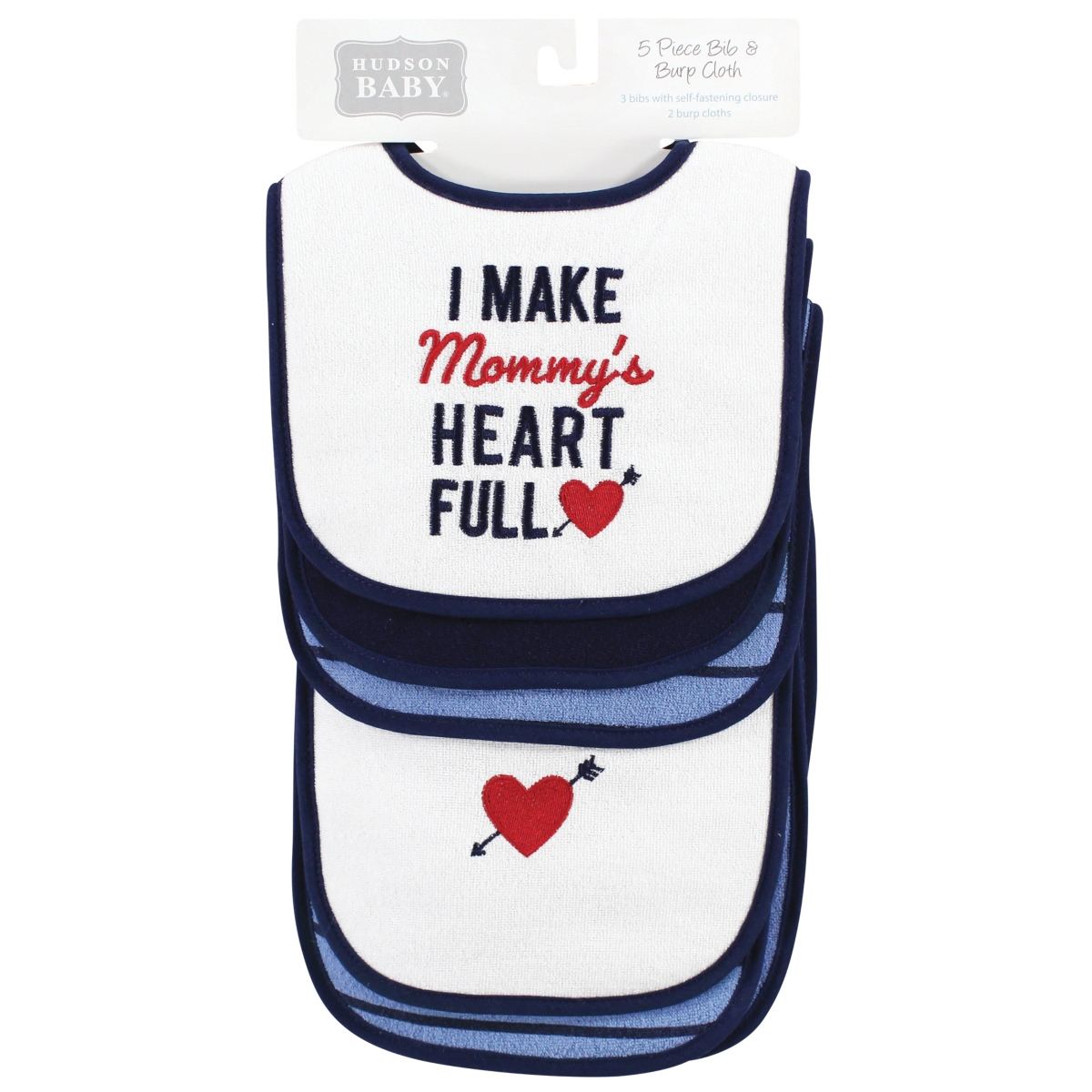 Hudson Baby Baby Boys Cotton Terry Bib and Burp Cloth Set, Daddys Man, One