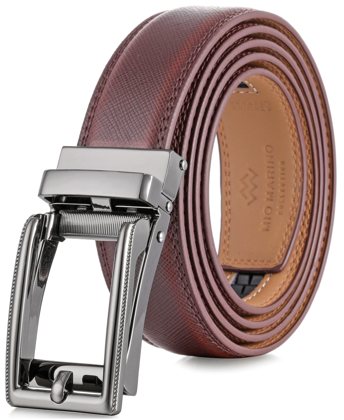 Mio Marino Men's Fissure Leather Linxx Ratchet Belt