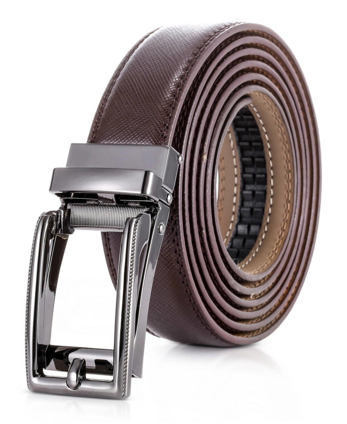 Mio Marino Men's Fissure Leather Linxx Ratchet Belt