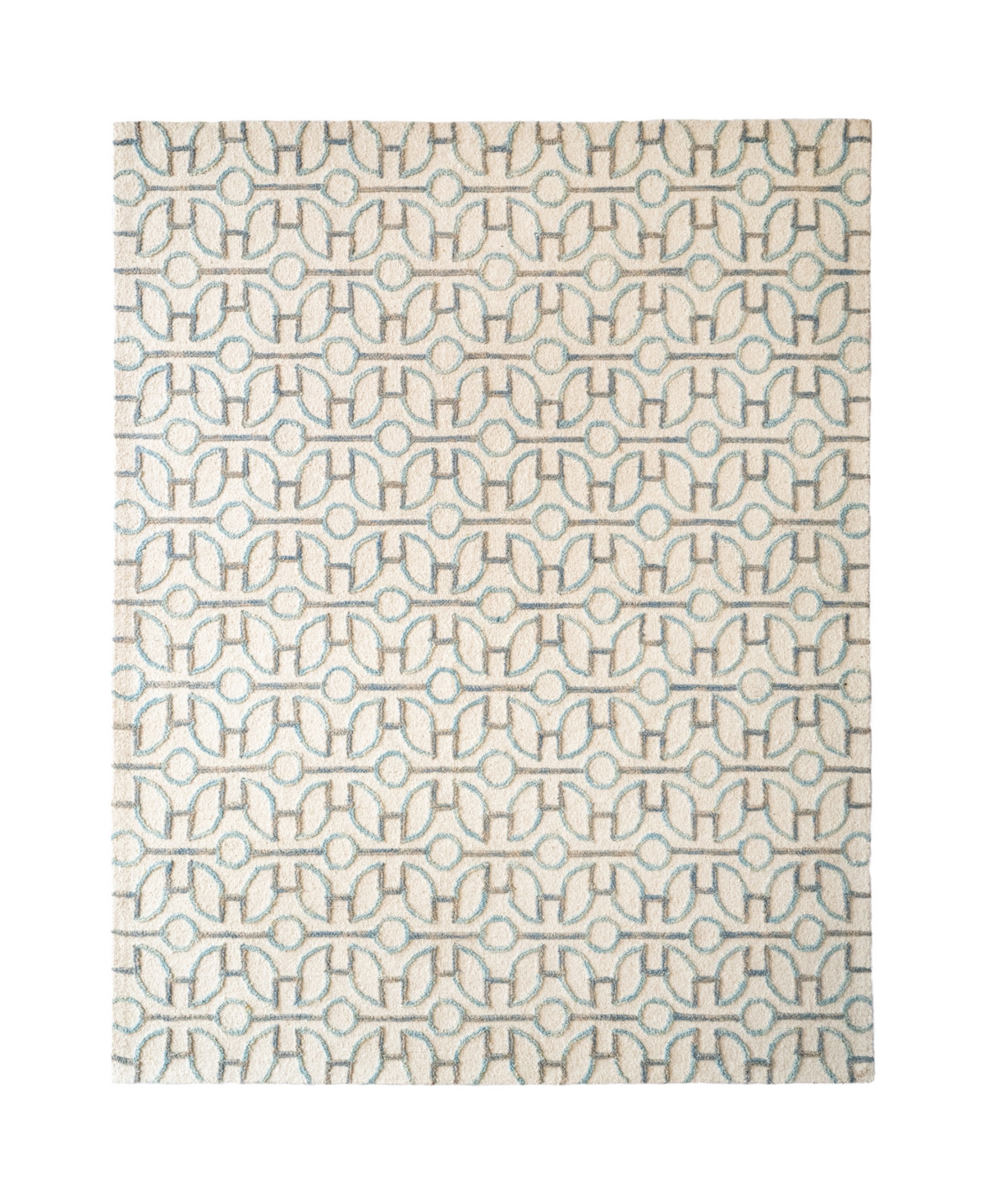 Capel Pulse 2512 5' x 8' Area Rug - Teal, Cream