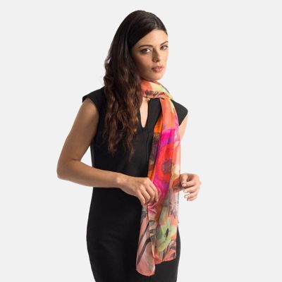 Campo de' Fiori - Long Sheer Silk Scarf for Women