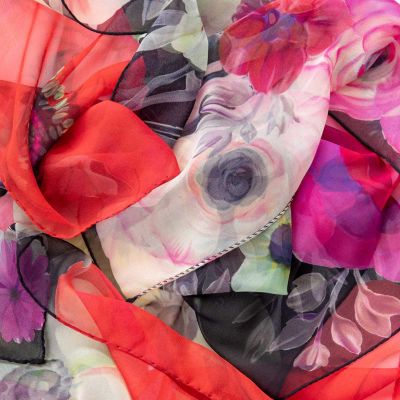 Campo de' Fiori - Long Sheer Silk Scarf for Women