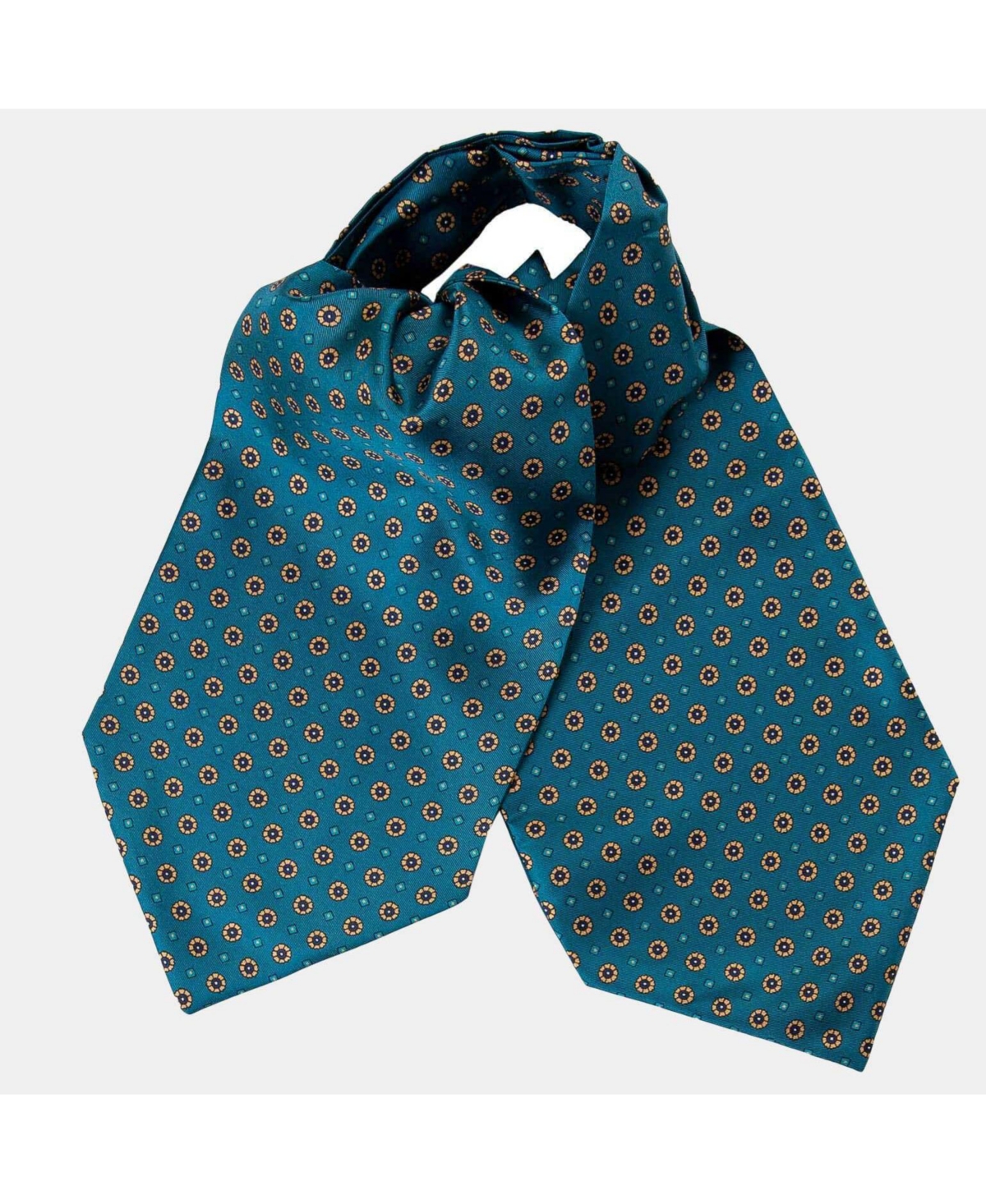 Men's Siena - Silk Ascot Cravat Tie for Men - Teal