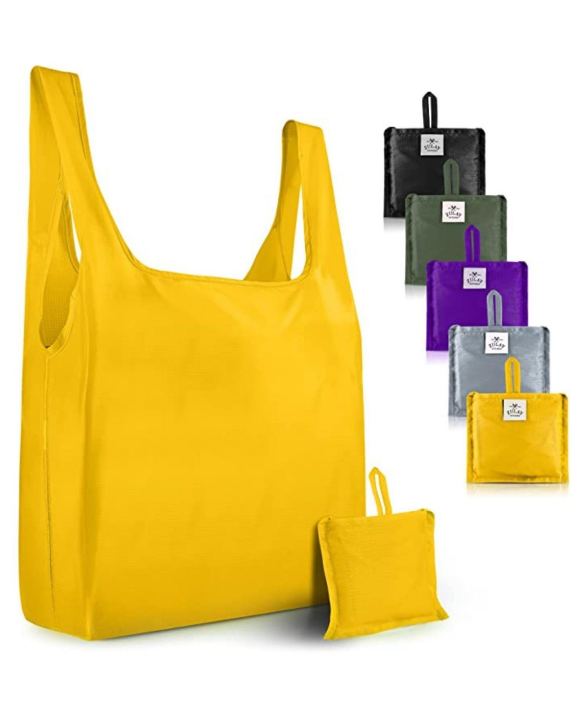 Zulay Kitchen 5 Pack 50 Pound Reusable Grocery Bags - Reusable Bags With Handles - Assorted 2