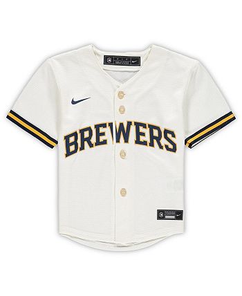 Milwaukee Brewers Nike Jersey Kids 4 Button Down Stitched Blank