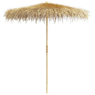 Garden Parasol Brown Bamboo pole, Banana leaf roof