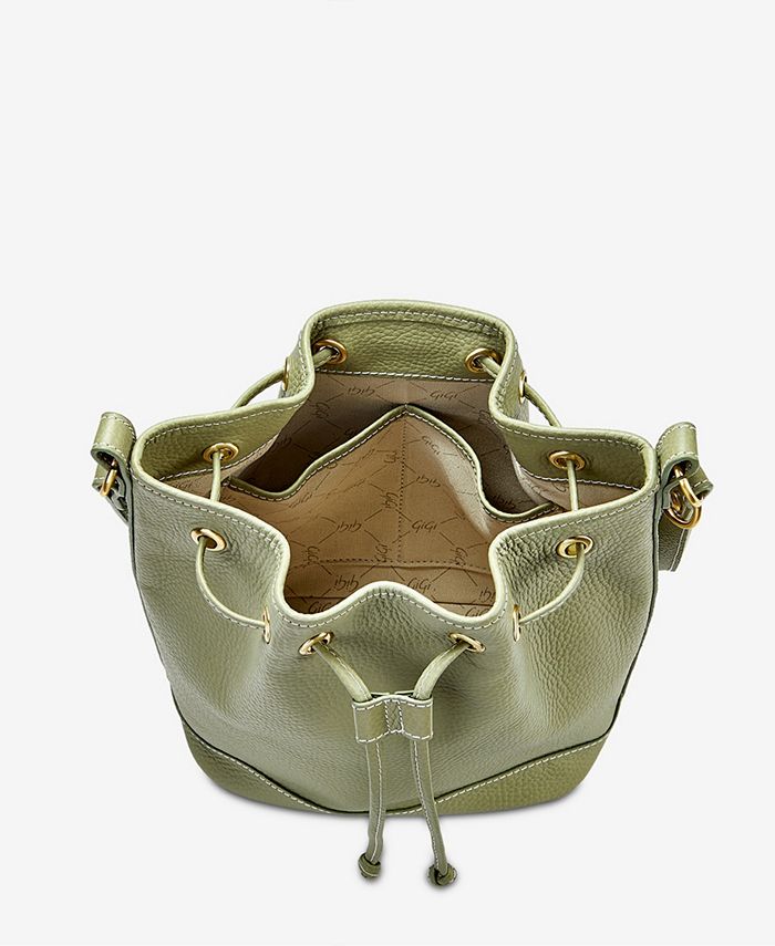 GiGi New York Cassie Leather Bucket Bag - Macy's