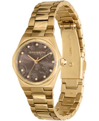 Women's Sports Luxe Hexa Mini Gold-Tone Stainless Steel Bracelet Watch 28mm