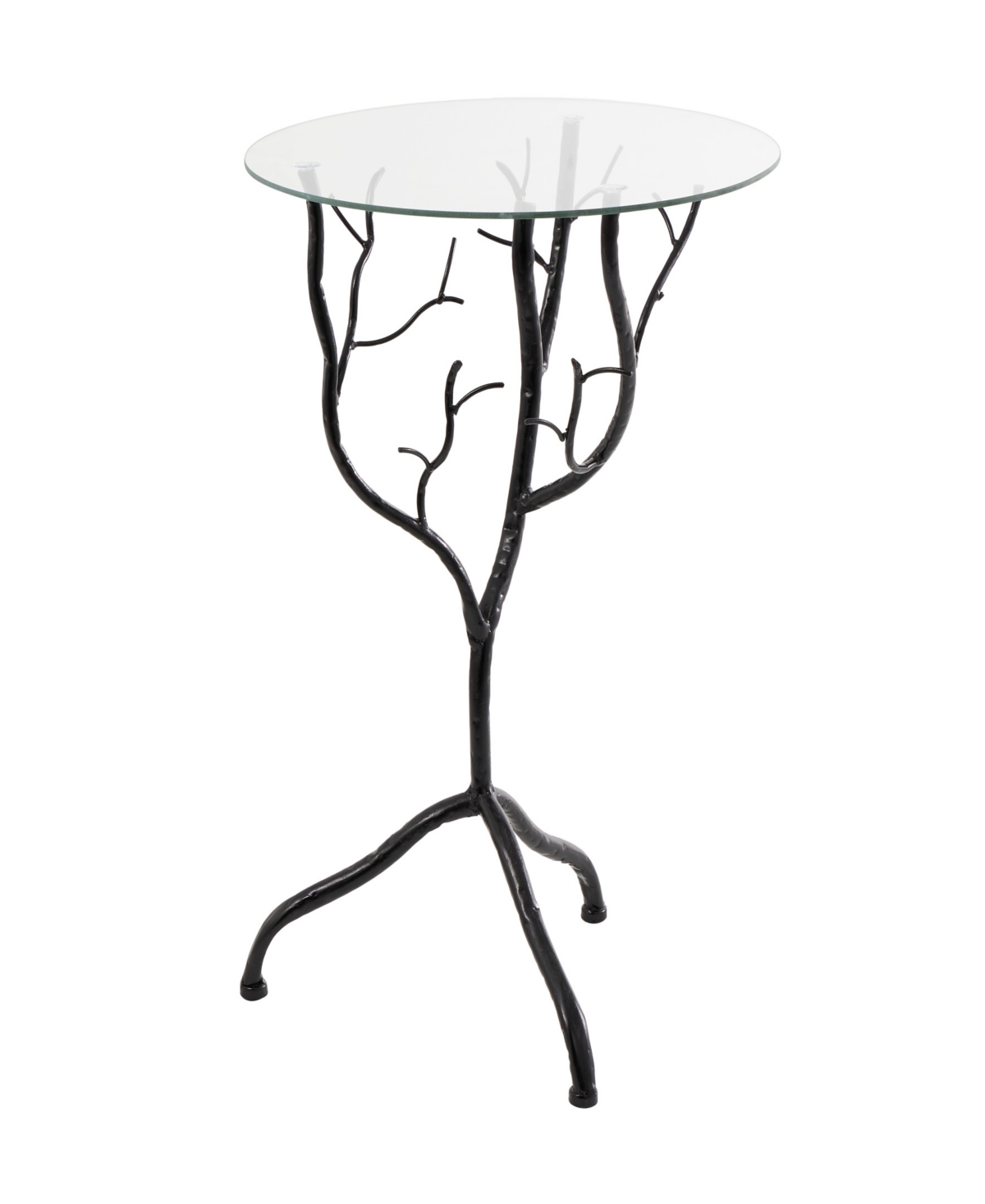 Rosemary Lane Metal Branch With Glass Top Accent Table Collection In Black