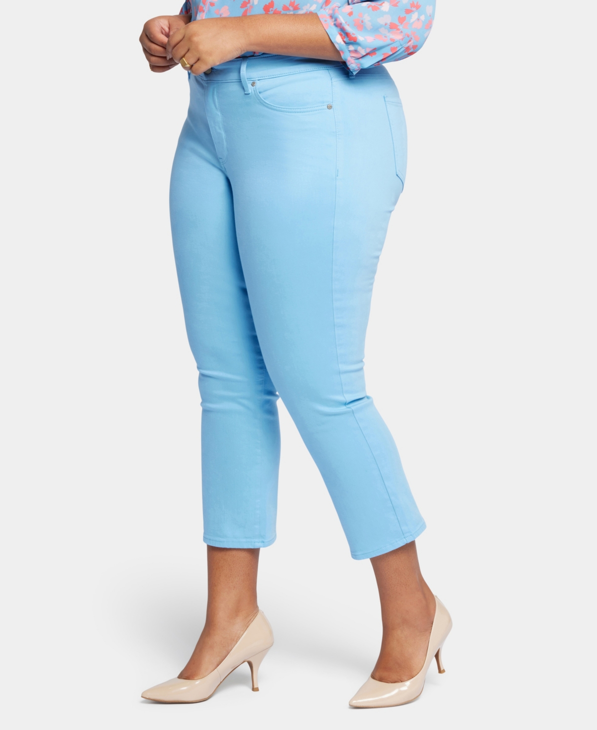 Nydj Marilyn Stripe Crop Straight Leg Jeans In Sandbar Stripe