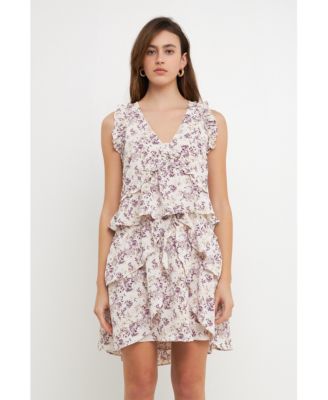 Women's Multi Ruffled Layered Mini Dress