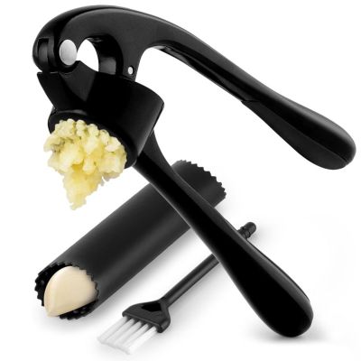 Premium Garlic Press Set - Rust Proof & Dishwasher Safe Professional Garlic Mincer Tool