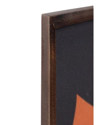 15.75" Framed Halloween Wall Decor with Bat Silhouettes