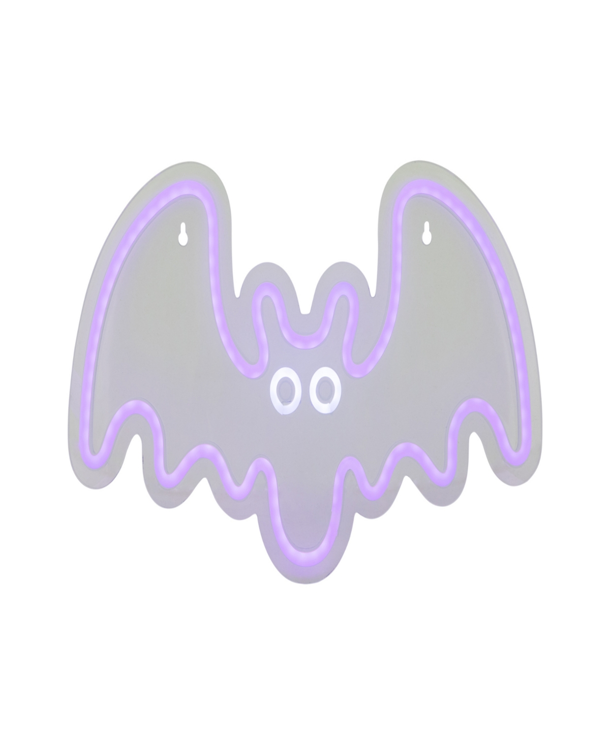 Northlight 15" Led Lighted Neon Style Bat Halloween Window Silhouette In Purple