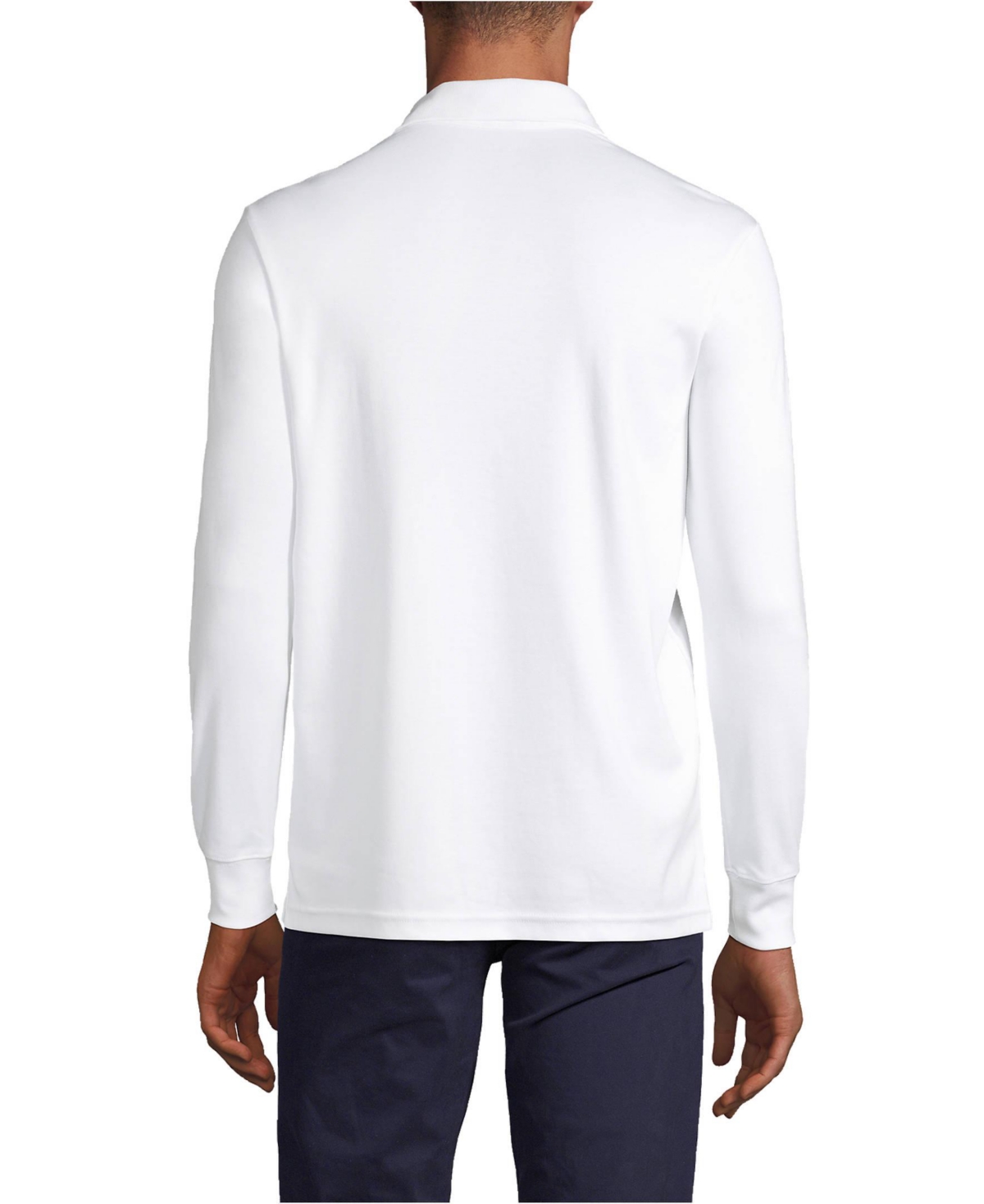 Lands' End Men's Long Sleeve Cotton Supima Polo Shirt