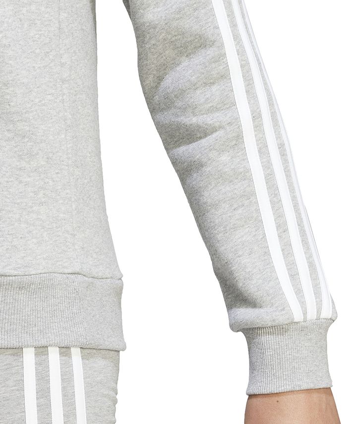 Size ... XL...adidas Women's 3-Stripe Cotton Fleece Crewneck Sweatshirt - Gray - XL