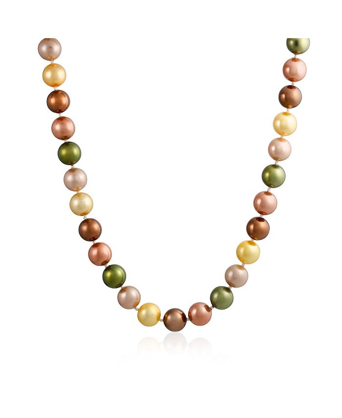 Bling Jewelry Classic Smooth Golden Pink Brown Green Multicolor Hand