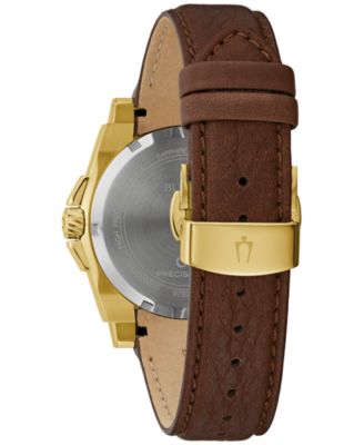 Men's Precisionist Icon Brown Leather Strap Watch 40mm