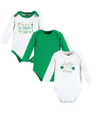 Cotton Long-Sleeve Bodysuits, Cinnamon Prints 3-Pack