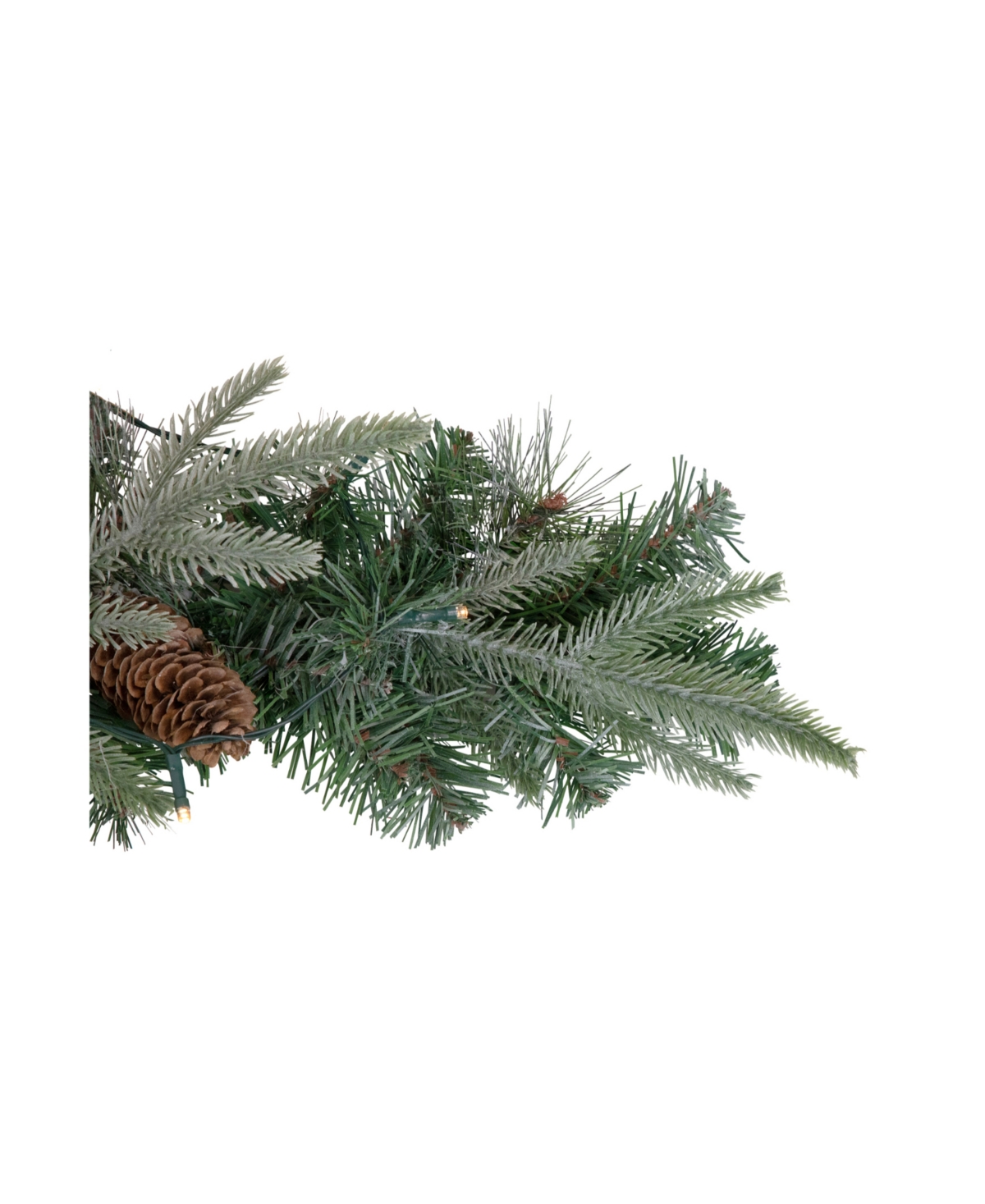Pre-Lit Artificial Mixed Pine and Pine Cone Christmas Snowflake Wreath