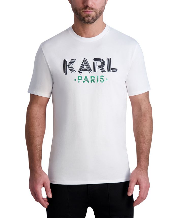 KARL LAGERFELD PARIS Men's Textured Logo Tshirt Macy's