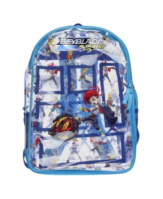 Beyblade Burst Heavy Duty Clear School Travel Backpack Book Bag