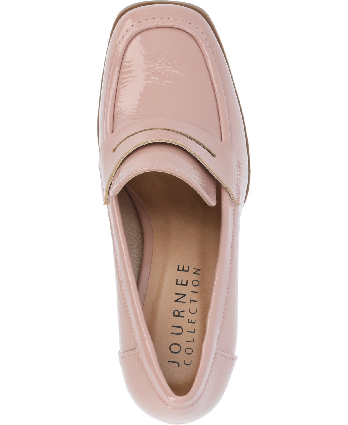 Shop Journee Collection Women's Malleah Heeled Loafers In Rose Patent