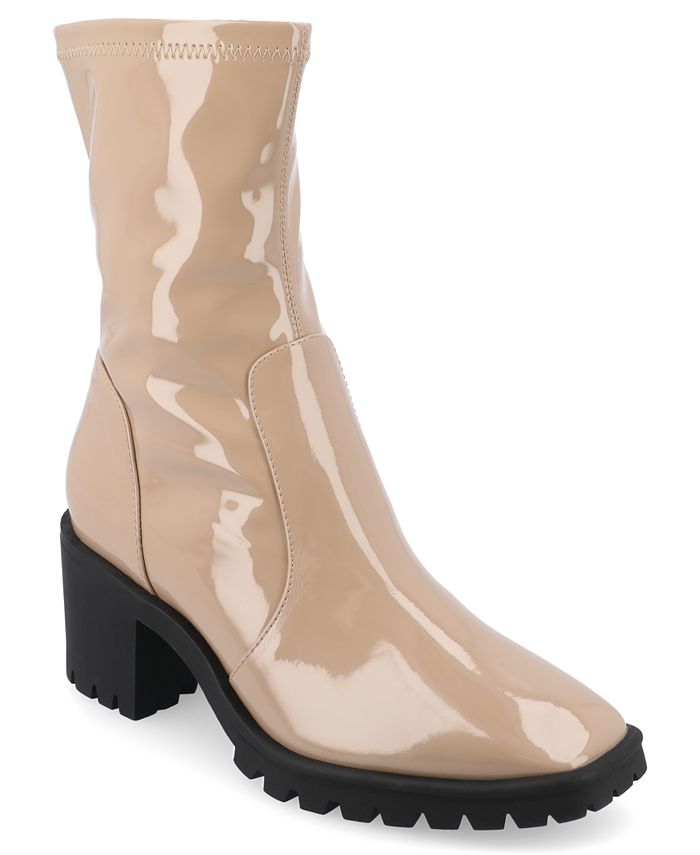 Women s Icelyn Tru Comfort Foam Flexible Patent Faux Leather Square Toe Boots