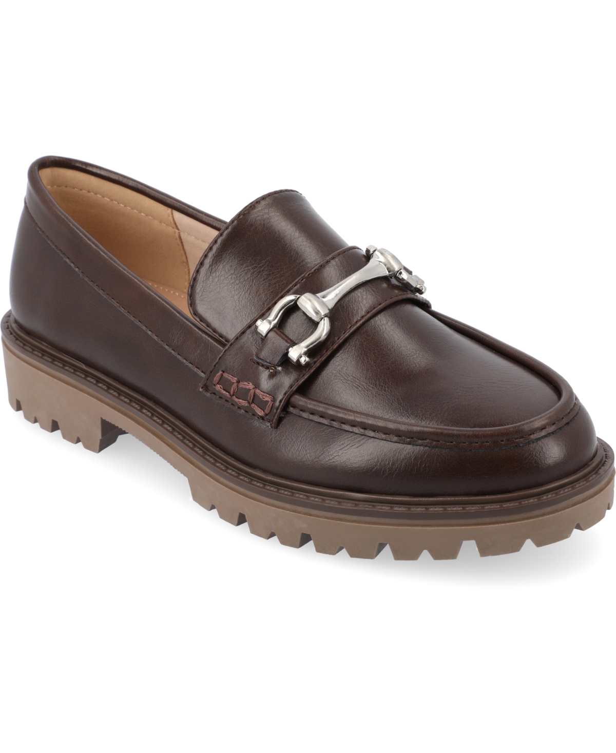 Journee Collection Women's Jessamey Lug Sole Loafers In Brown