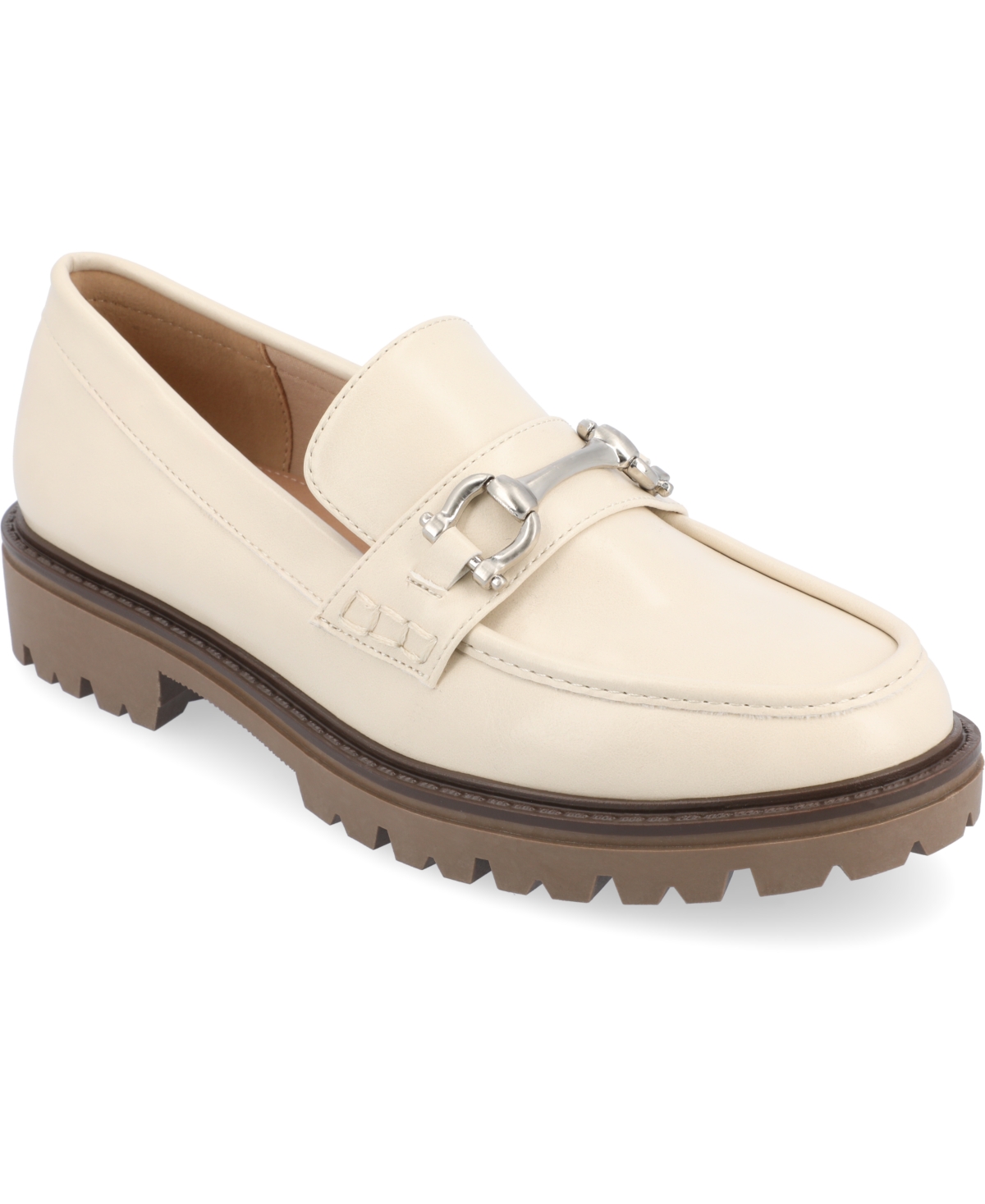 Shop Journee Collection Women's Jessamey Lug Sole Loafers In Off White