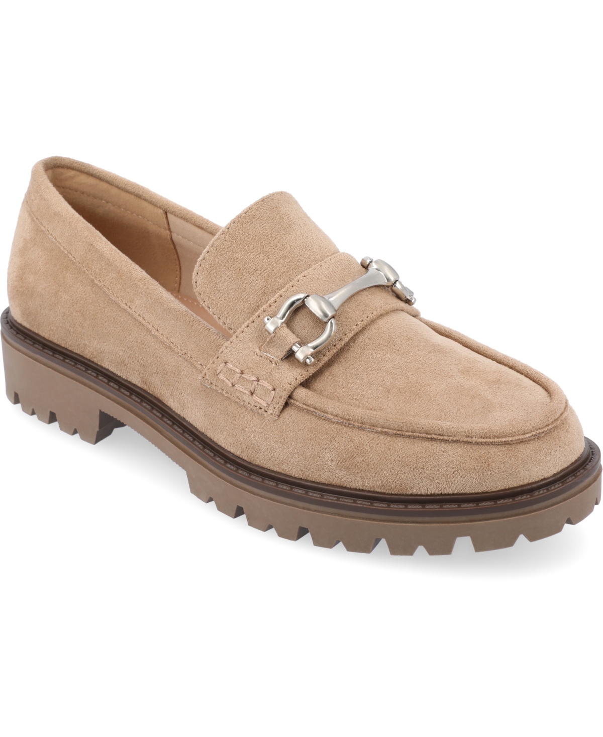 Journee Collection Women's Jessamey Lug Sole Loafers In Taupe