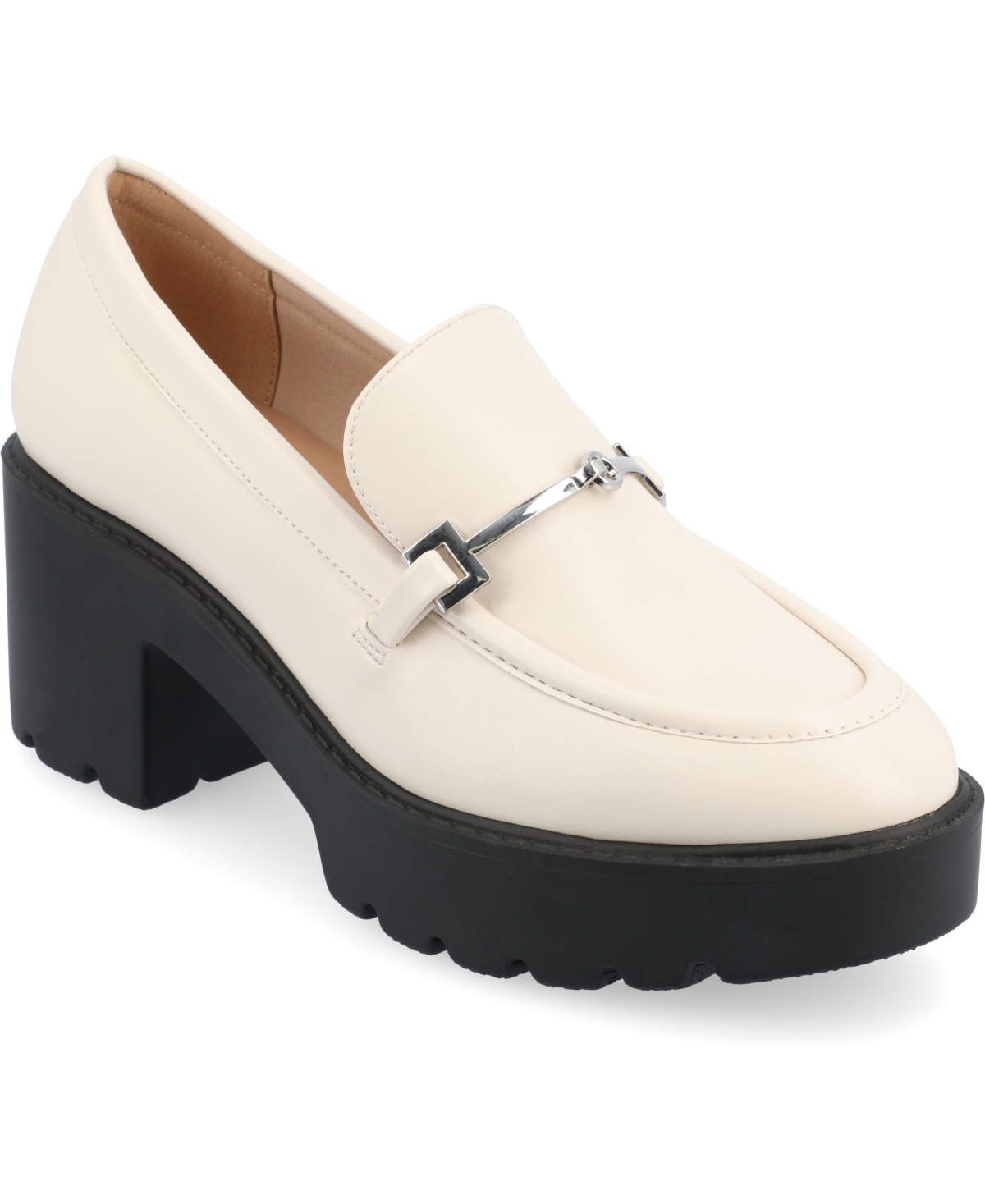 Shop Journee Collection Women's Kezziah Platform Lug Loafer In Off White