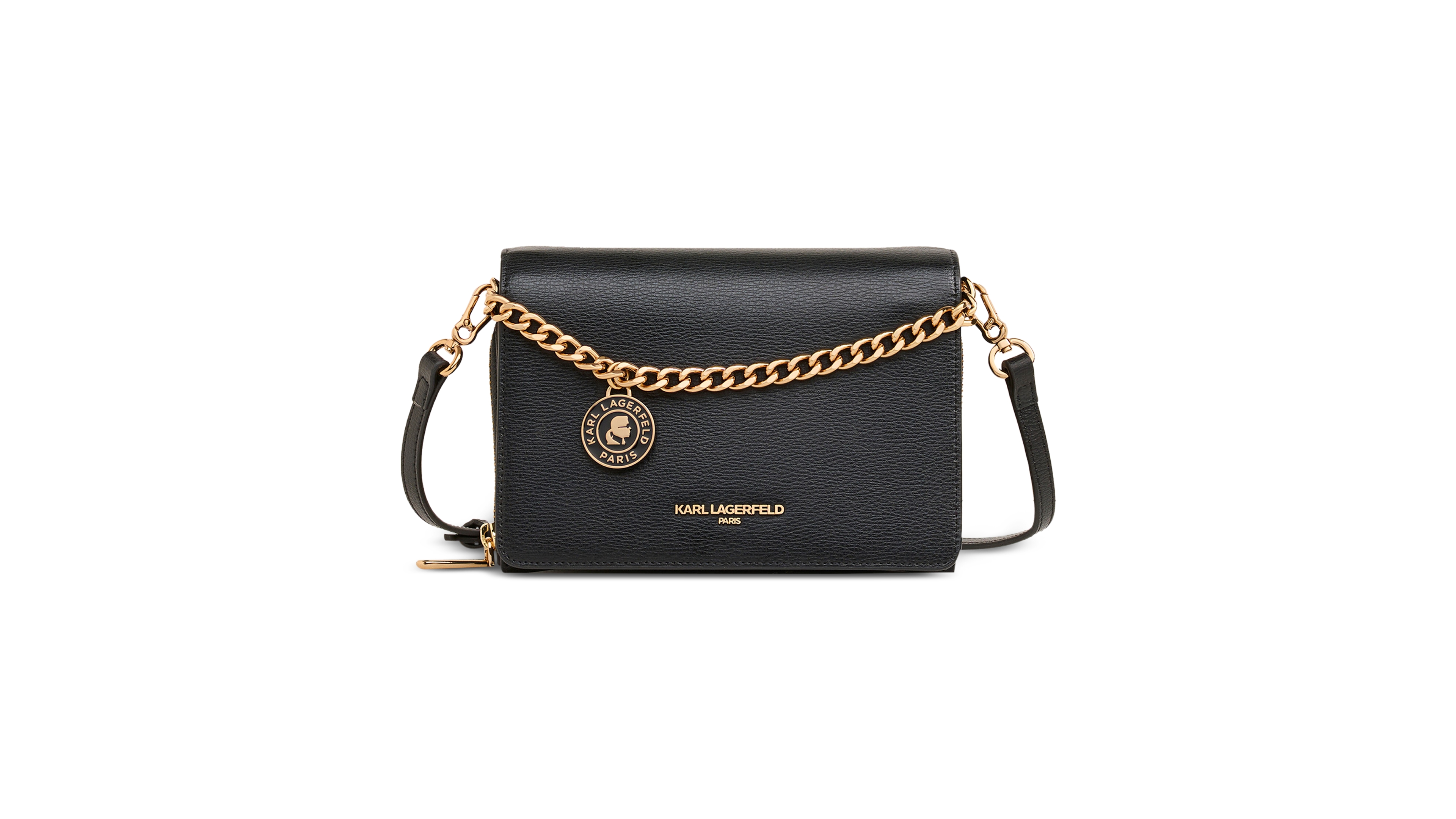 Karl Lagerfeld Paris Lourdes Crossbody with Chain Strap
