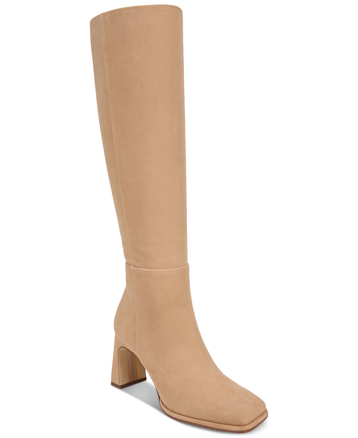 Shop Sam Edelman Women's Issabel Square-toe Sculpted-heel Boots In Light Golden Caramel