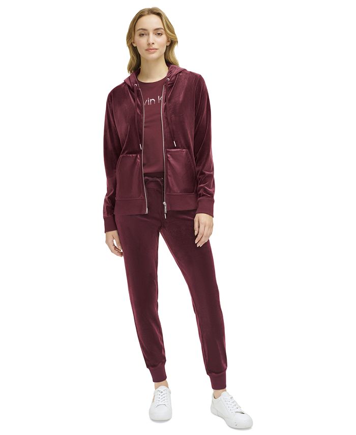 Calvin klein hotsell velvet tracksuit