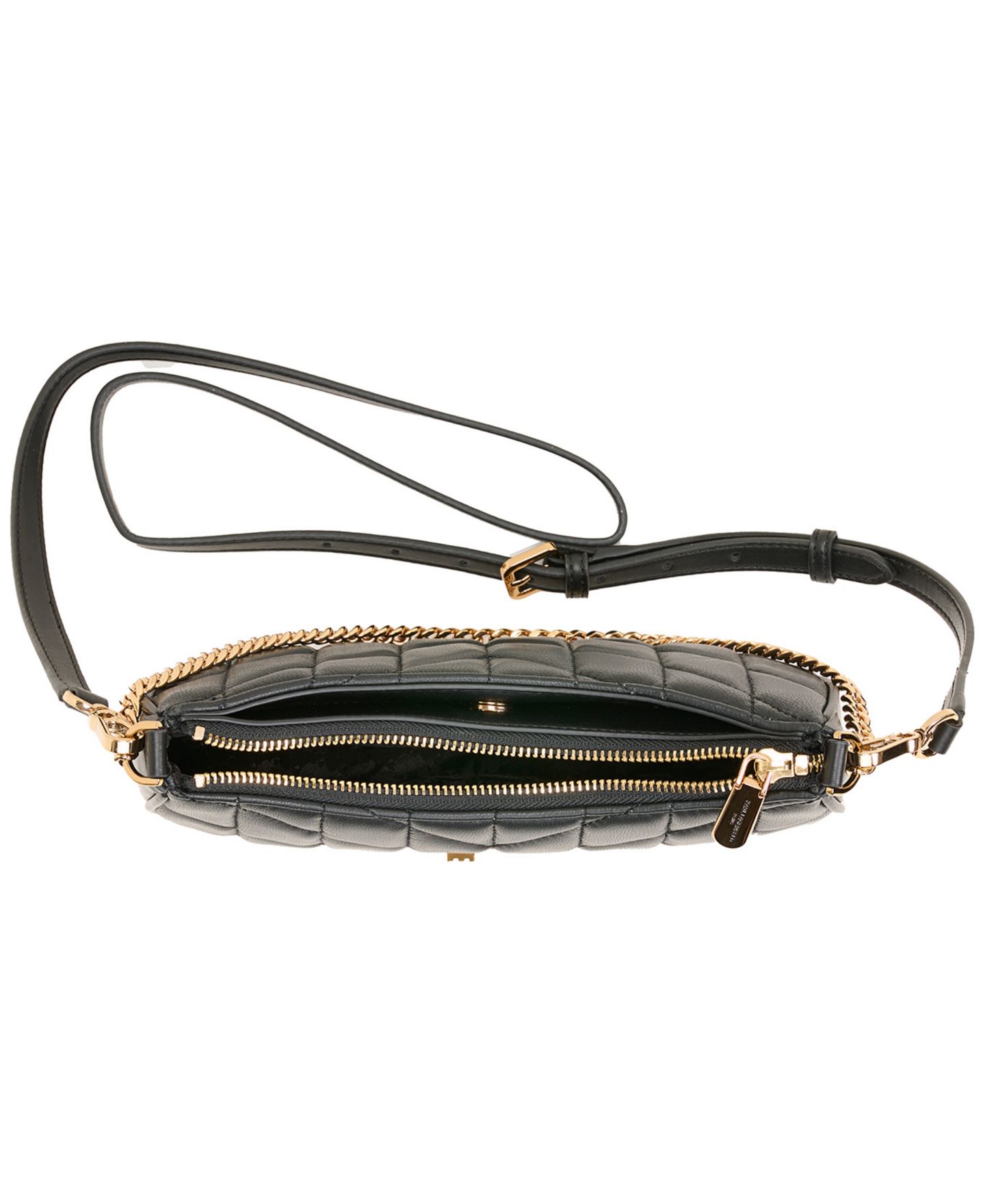 Женская сумка KARL LAGERFELD PARIS Lafayette Small Black Leather Demi, цвет: Чёрный / Золотой — фото 4