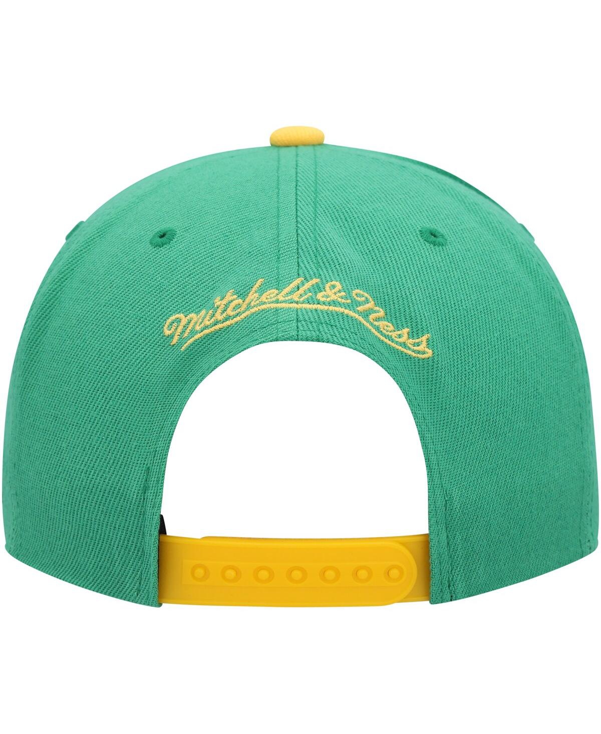 Mitchell & Ness Men's Green La Galaxy Historic Logo Since '96 Two-tone Snapback Hat In Green