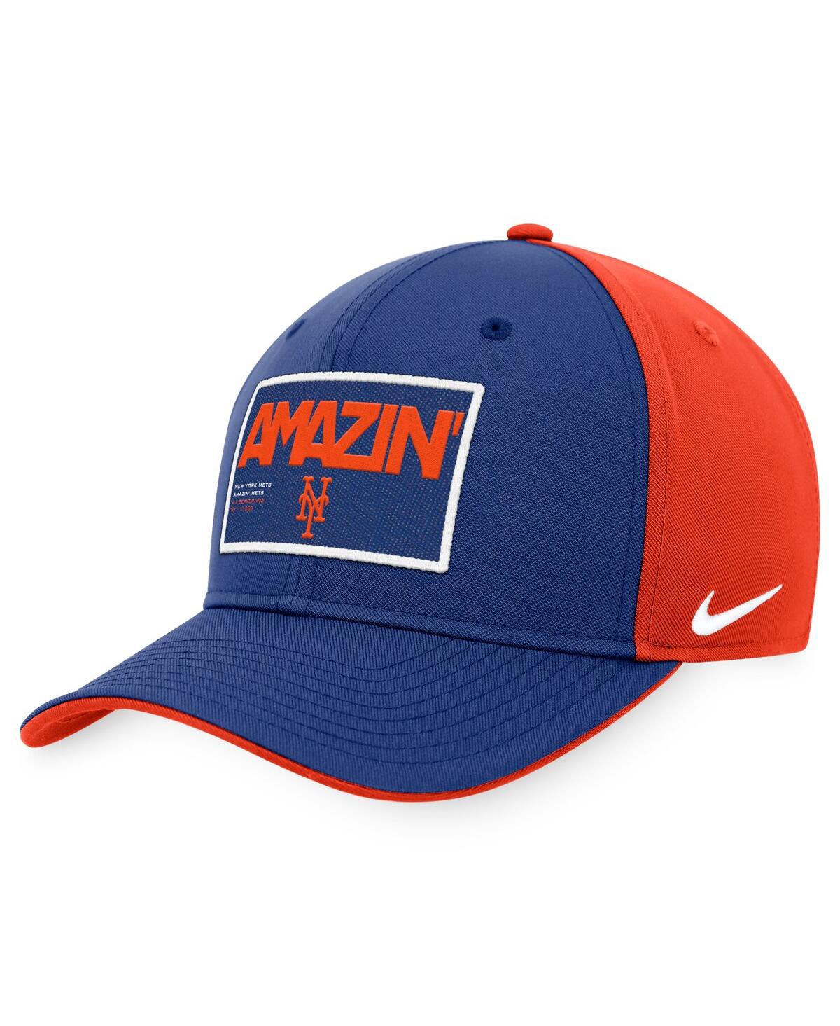 Men's Nike Orange New York Mets Classic99 Colorblock Performance Snapback Hat - Orange