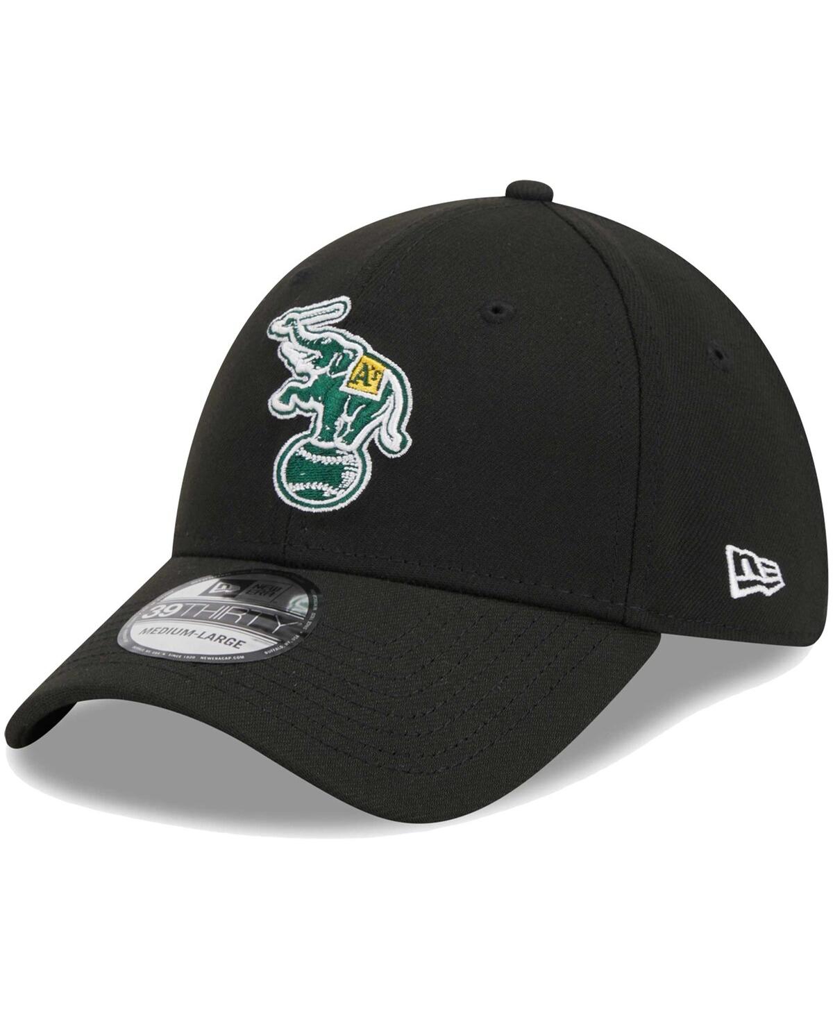 Men's New EraOakland Athletics Logo 39THIRTY Flex Hat - Black