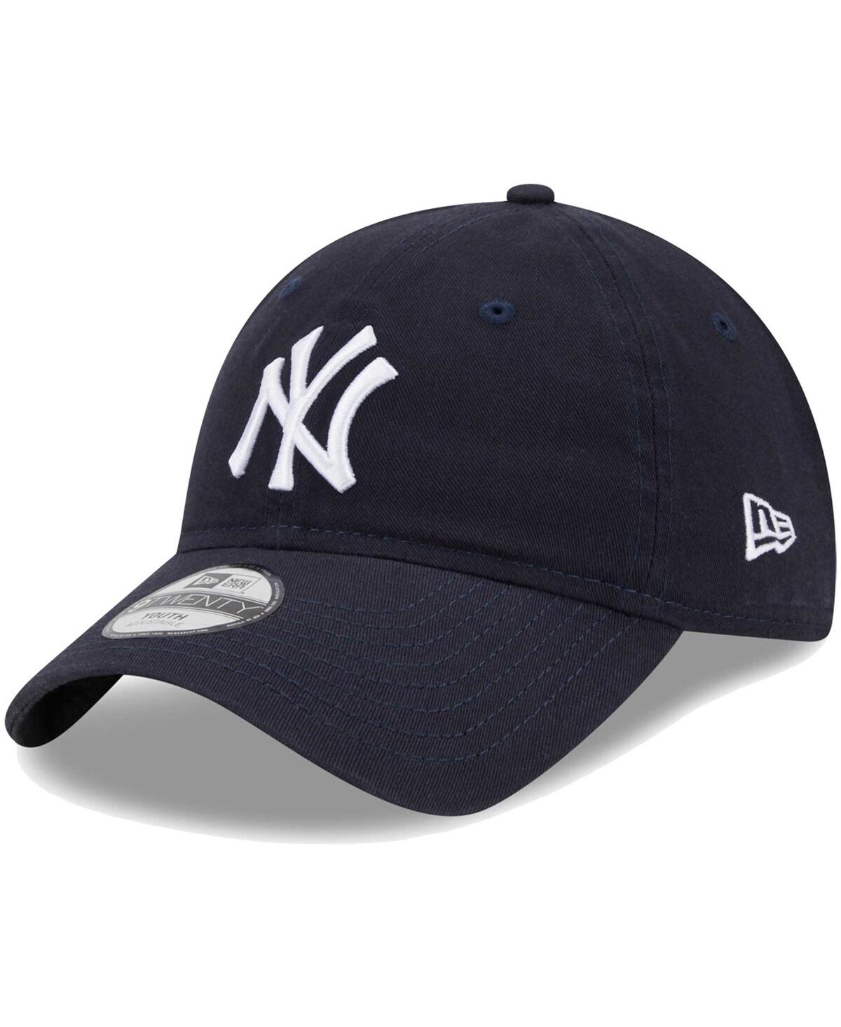 New Era Little Boys And Girls  Navy New York Yankees Team 9twenty Adjustable Hat In Navy