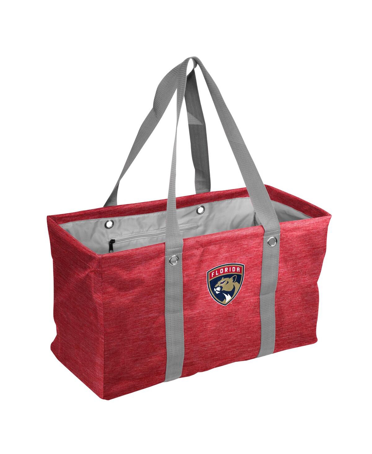 Logo Brands Women's Florida Panthers Crosshatch Picnic Caddy Tote Bag In Red
