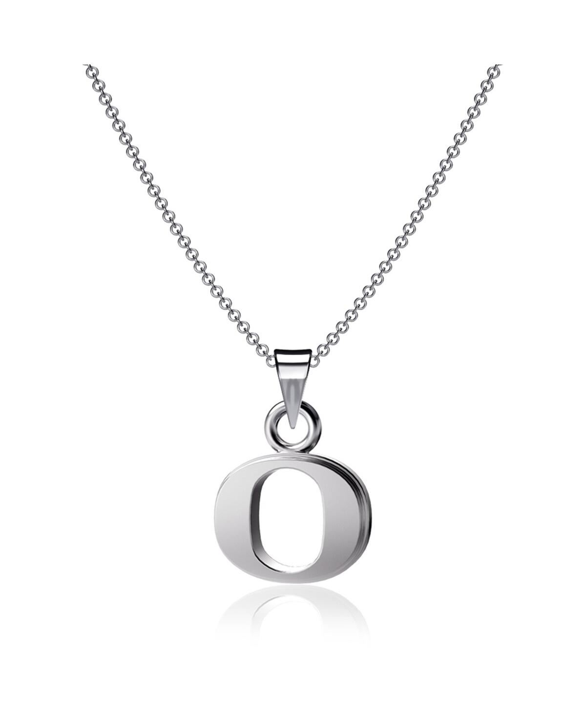 Women's Dayna Designs Oregon Ducks Silver Small Pendant Necklace - Silver